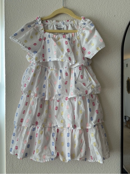 Rachel Zoe Other - Girls White Tiered Polka Dot Dress 6 years old 6Y